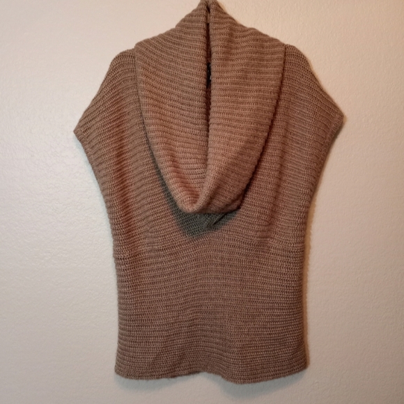 LRL Beige Super Soft Deep Cowl Neck Coastal Wool Blend Sweater S - Picture 1 of 9